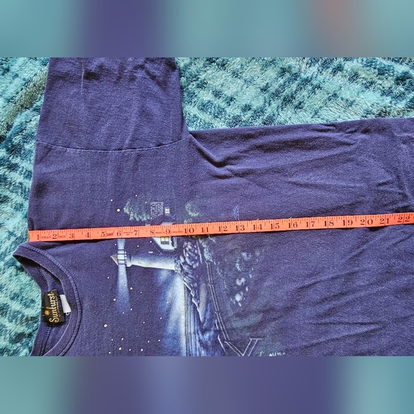 Vintage Sunburst by Morning Star light house print t-shirt size L - Picture 7 of 10